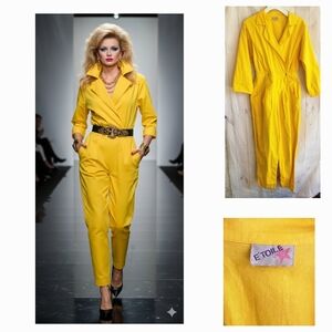 1980s L'Etoile Yellow Jumpsuit